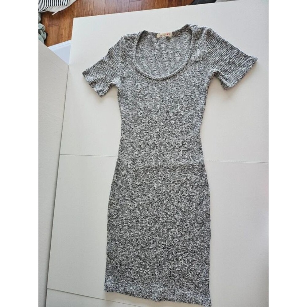 Gray Marled Scoop Neck T-Shirt Dress Size Small